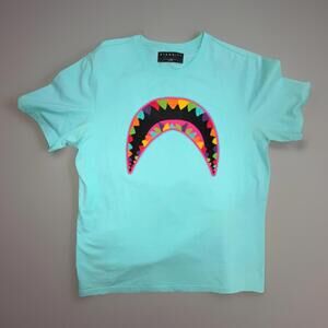 Eternity BC/AD Mens Shark Mouth Crew Neck Pullover T-Shirt Size XL Mint Green